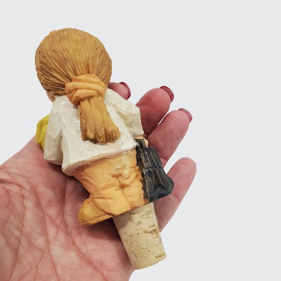 VINTAGE CARVED SPIT N WHITTLE BOTTLE STOPPER Occupation Collection Obstetrician - Picture 4 of 8